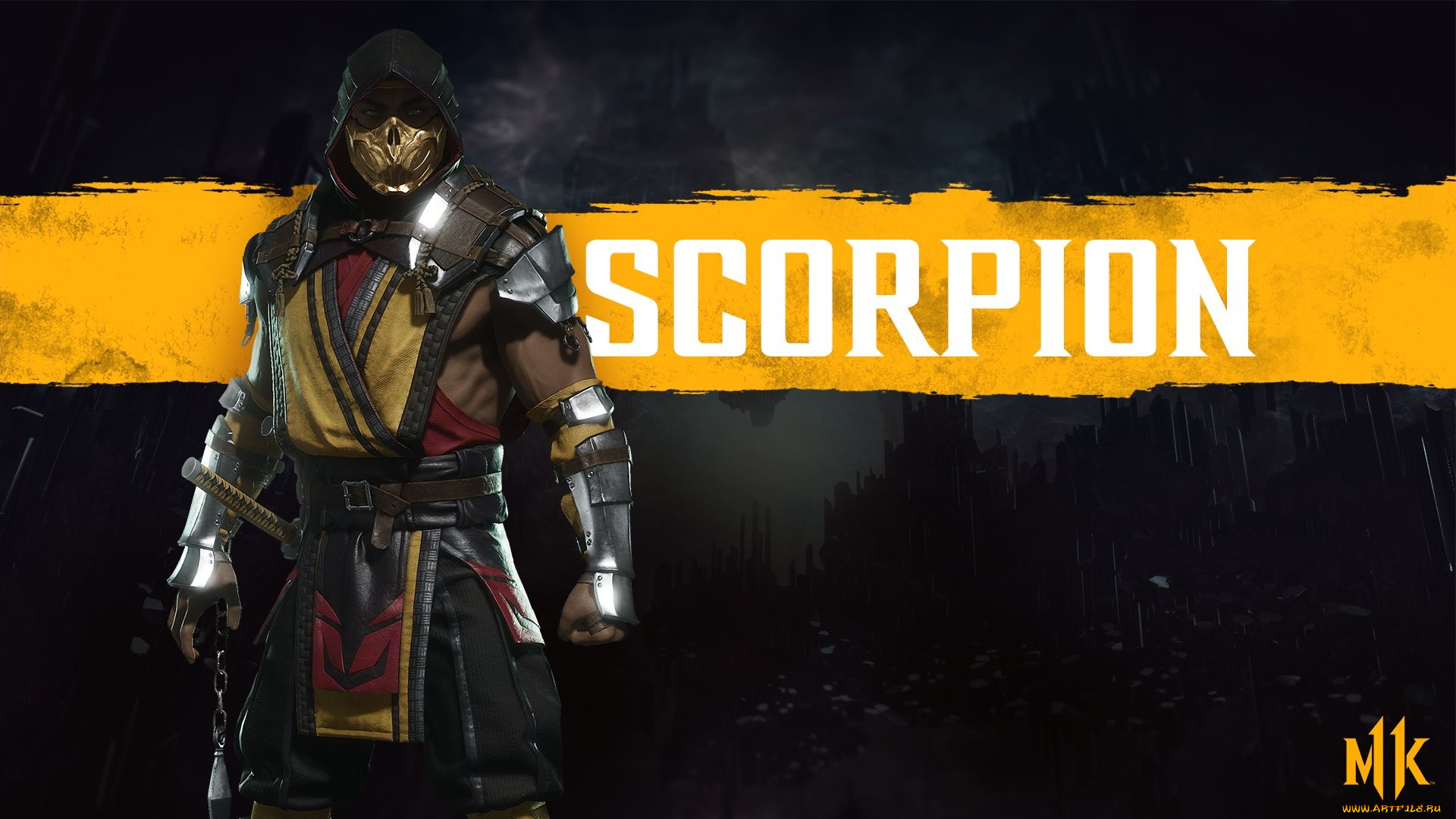 mortal kombat 11,  , scorpion, , mortal, kombat, 11, video, game, warriors